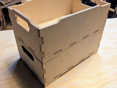 Stackable wooden box