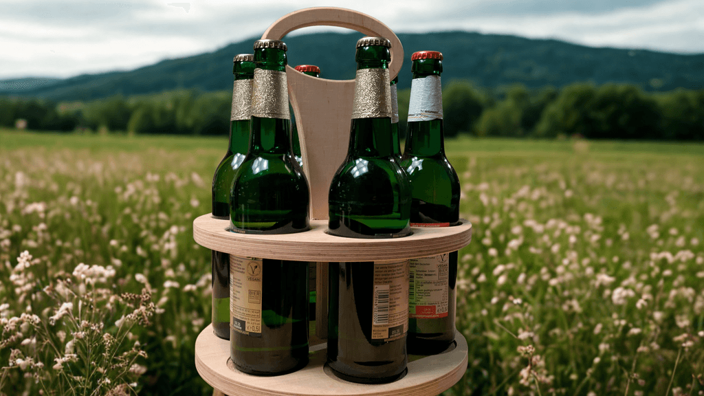 Bottle carrier six-pack for 0.5 l bottles